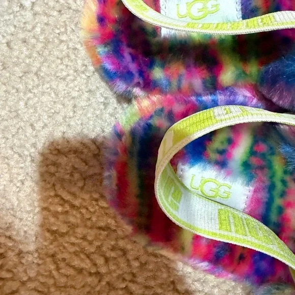 UGG Multicolor Furry Slippers - Picture 4 of 5